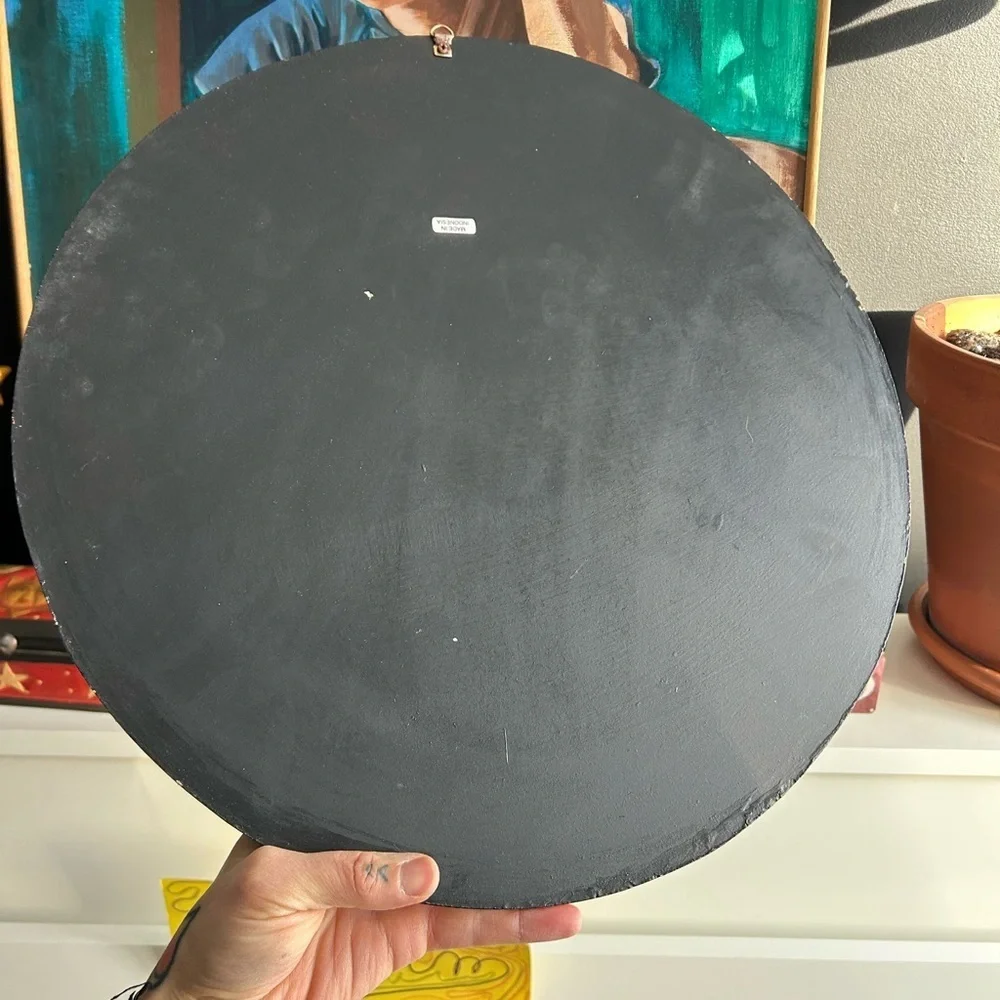 Vintage 15.75" Celestial Sun and Moon Wall Art - Black and Orange Whimsygoth - Picture 8 of 16